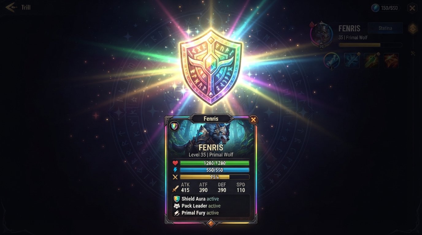 Palworld Rainbow Passives icon glowing gold on a Palworld Pal status screen